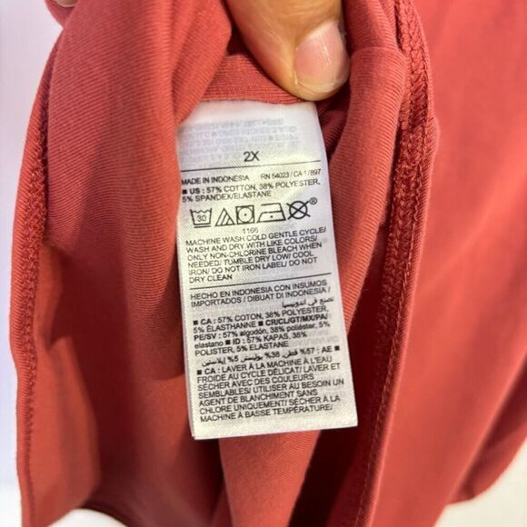 Old Navy Bodysuit Plus curvy 2X Rust Seamless Sleeveless Solid Scoop Neck - Picture 5 of 6